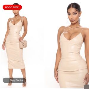 Faux leather dress